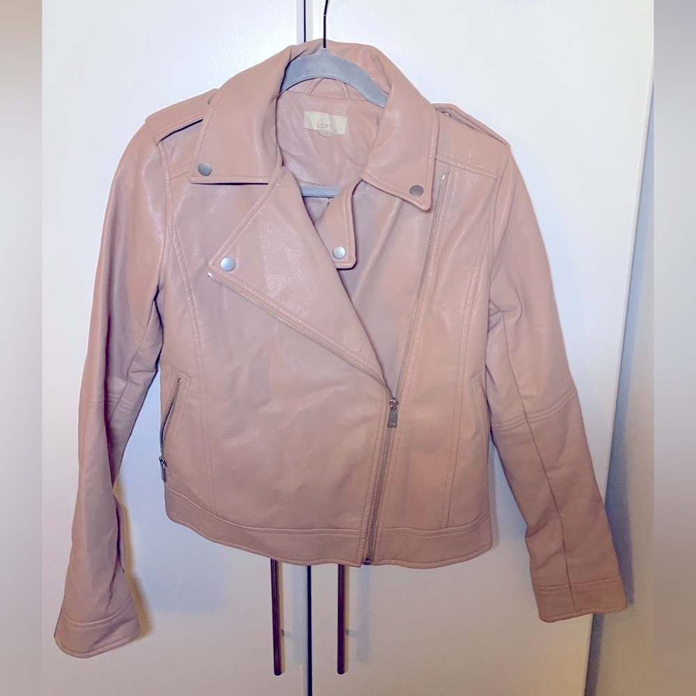 NBW Loft Pink Leather Motorcycle Jacket